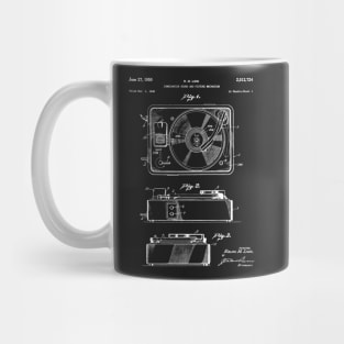 Record Player Patent - Vinyl Fan Music Lover Art - Black Chalkboard Mug